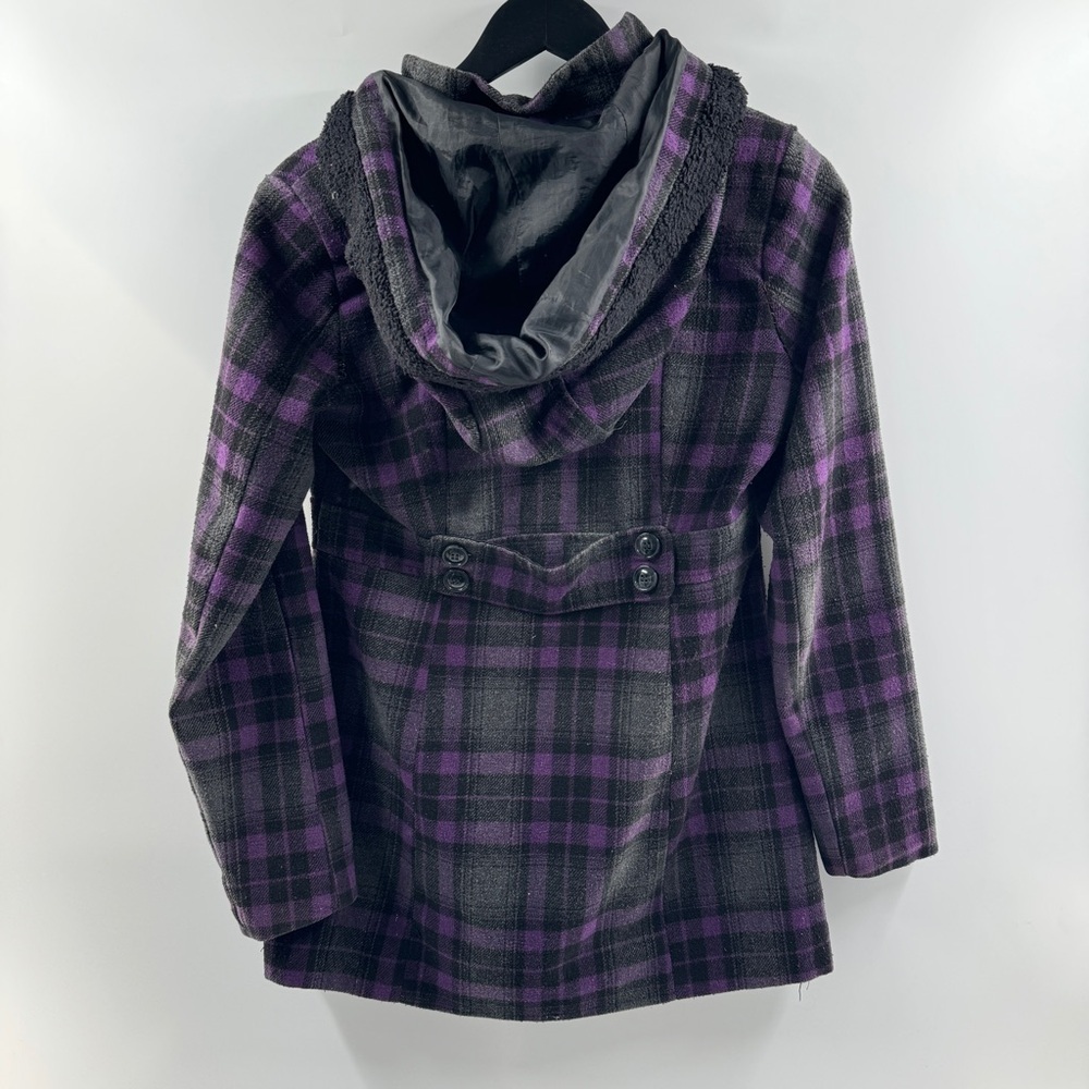 Paris Blues Y2K Vintage Medium Black and Purple Plaid Jacket - Picture 5 of 7